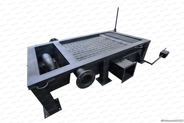 Топка с ручными поворотными колосниками котла КВм-1.86